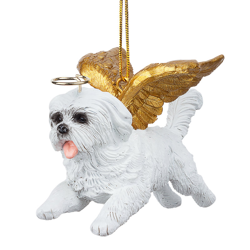 Design Toscano Maltese Dog Angel Hanging Figurine & Reviews Wayfair.co.uk